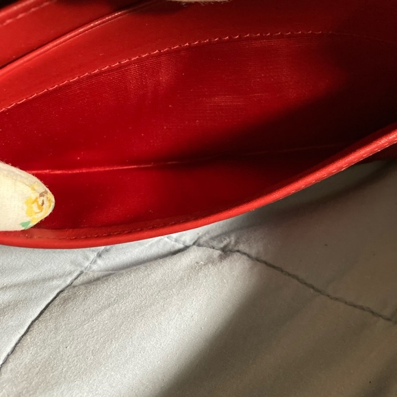 Prada Red Quilted Long Wallet with Attached ID Card Holder - Picture 6 of 16